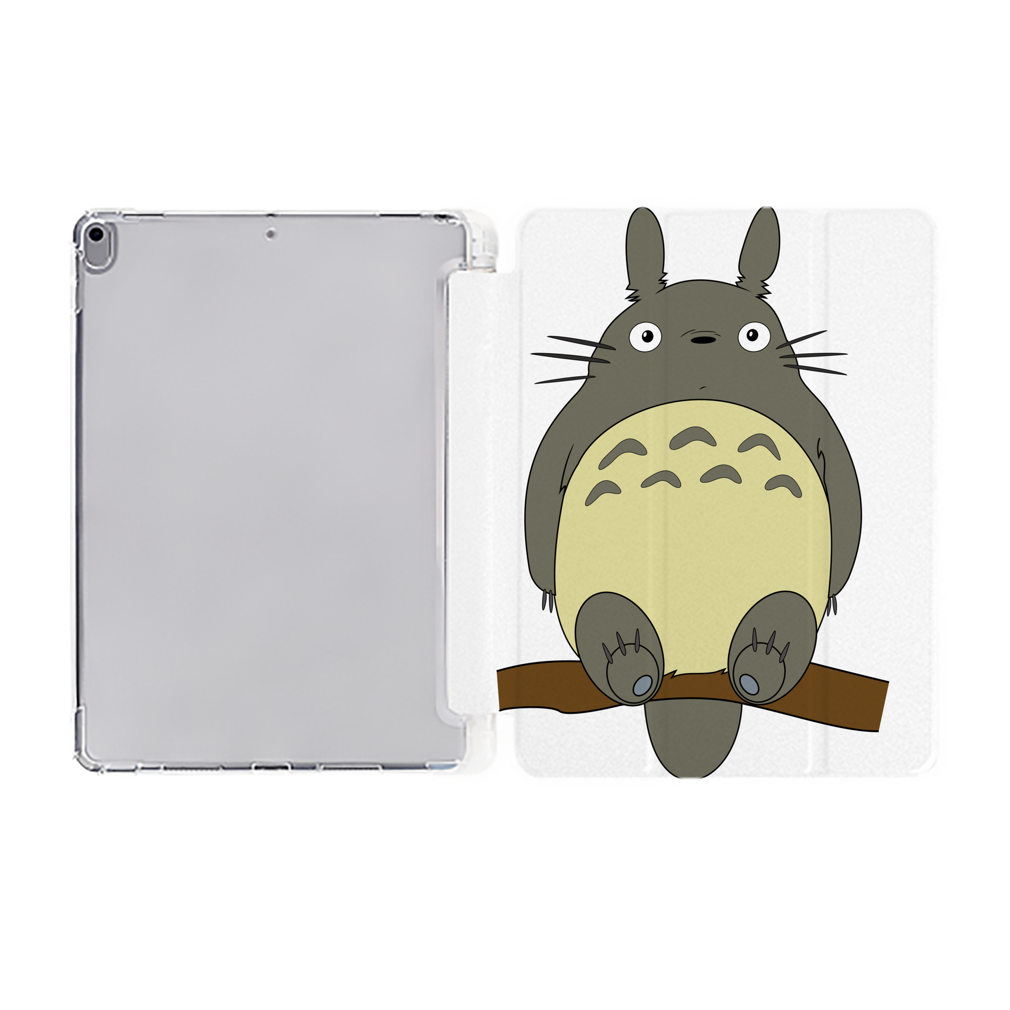 （画像用） となりのトトロ 草壁メイ 草壁サツキ My Neighbor Totoro Satsuki Kusakabe Mei Kusakabe IPad ケース ペン収納付き 三つ折りスタンド PUレザー×シリコン 対応機種9.5/10.5/10.9インチ